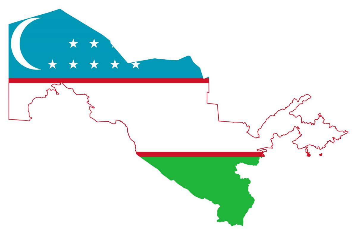 peta Uzbekistan bendera 